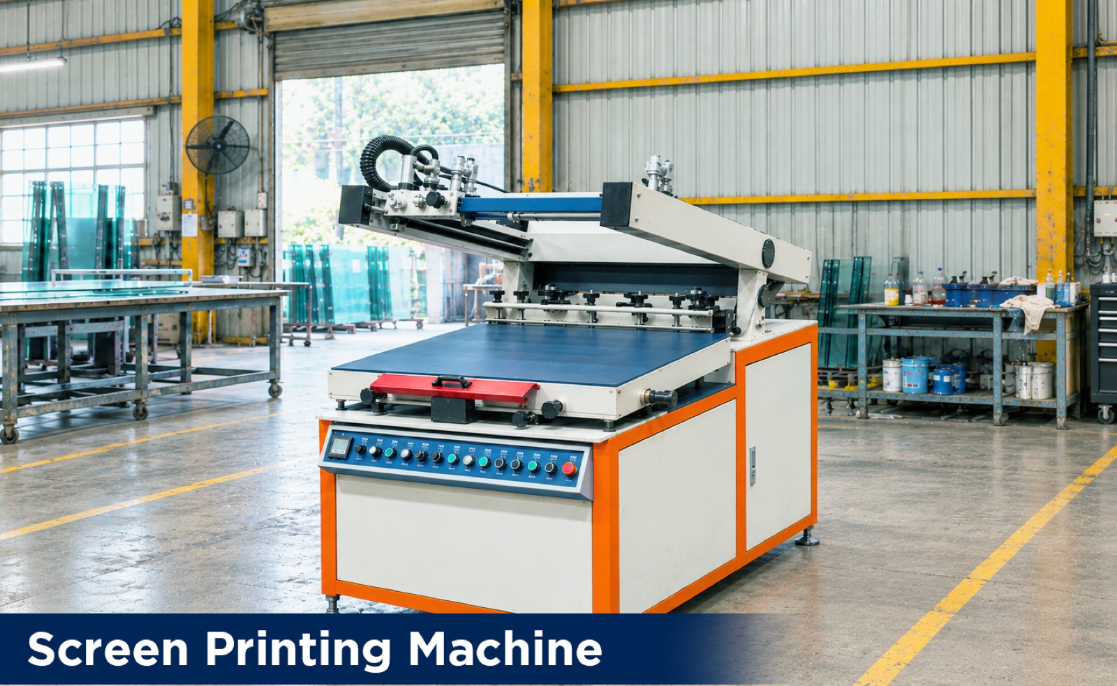Screen printing machine at Classic Tuff